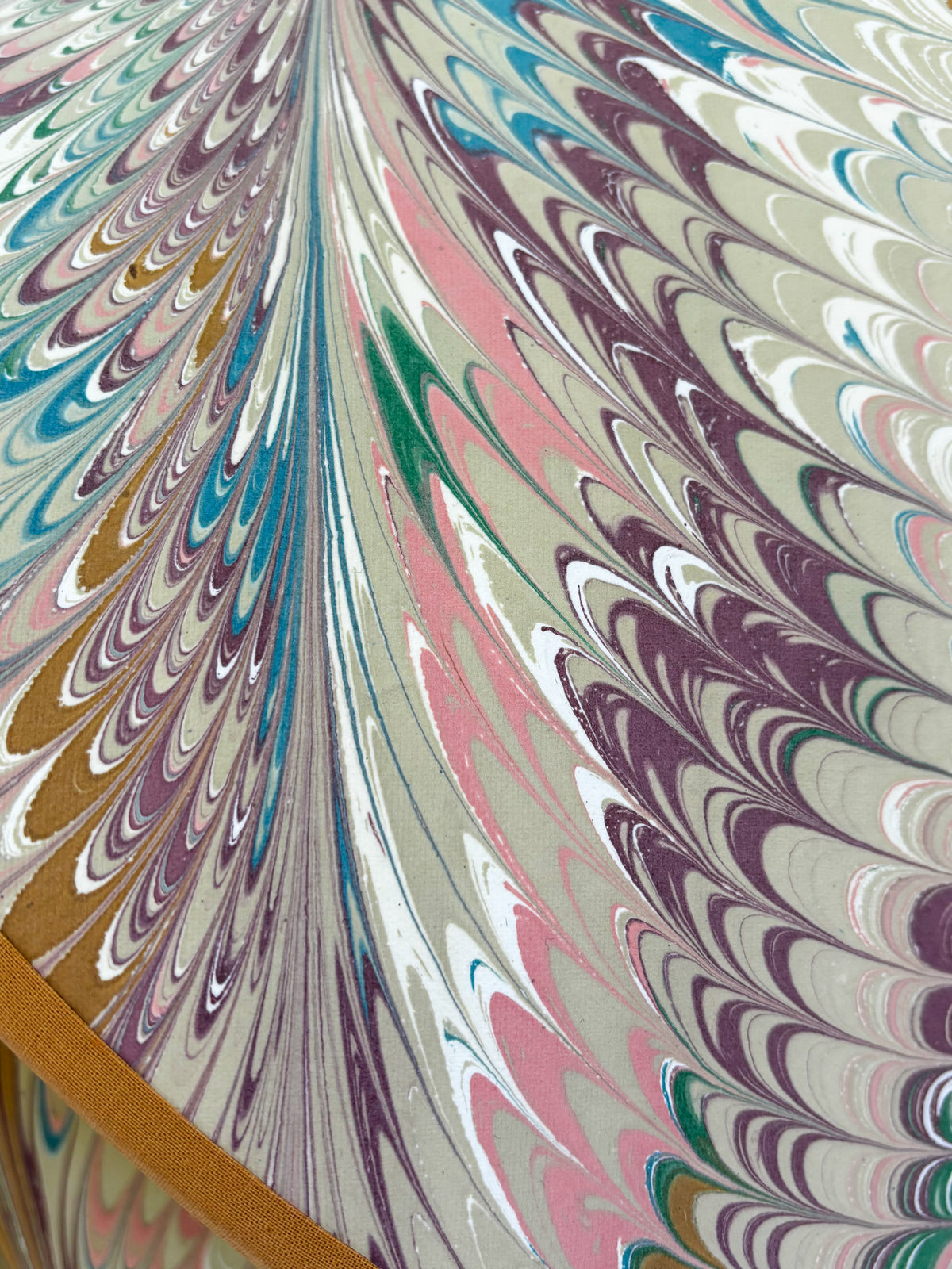 Handcrafted Marbled Empire Lampshade in Pastel Jewel Tones