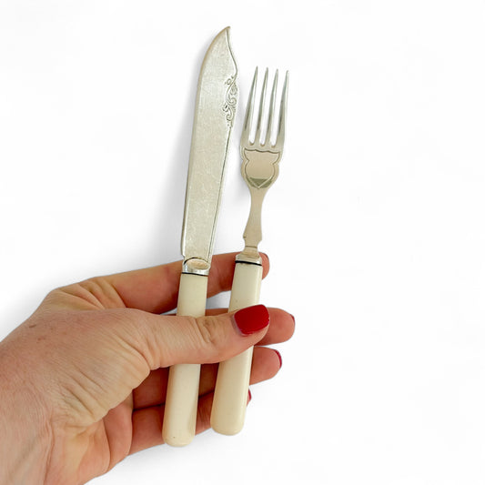 Vintage Silverplate Fish Knife and Fork Set | EPNS