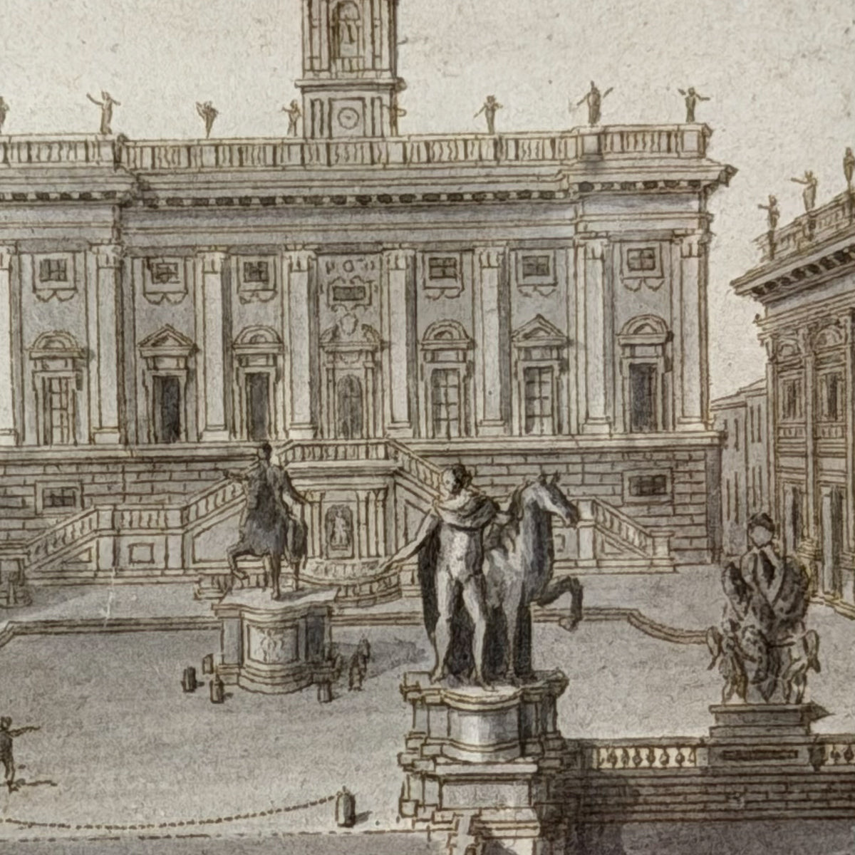 Framed Vintage Campidoglio Rome Print