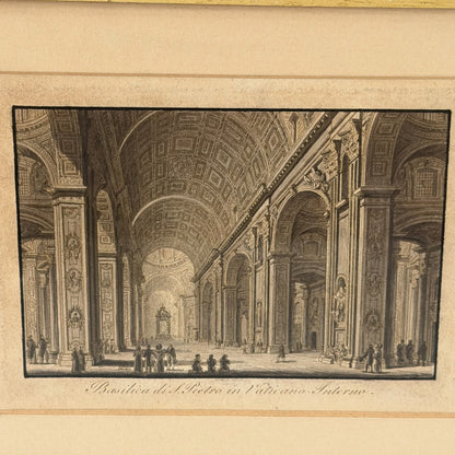Antique St Peter’s Basilica Interior Print