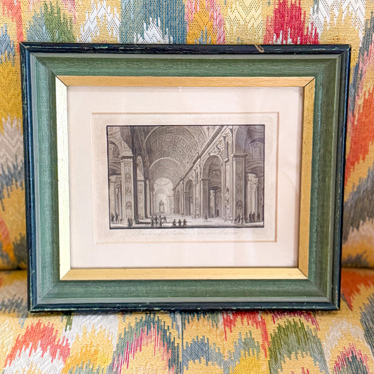 Antique St Peter’s Basilica Interior Print