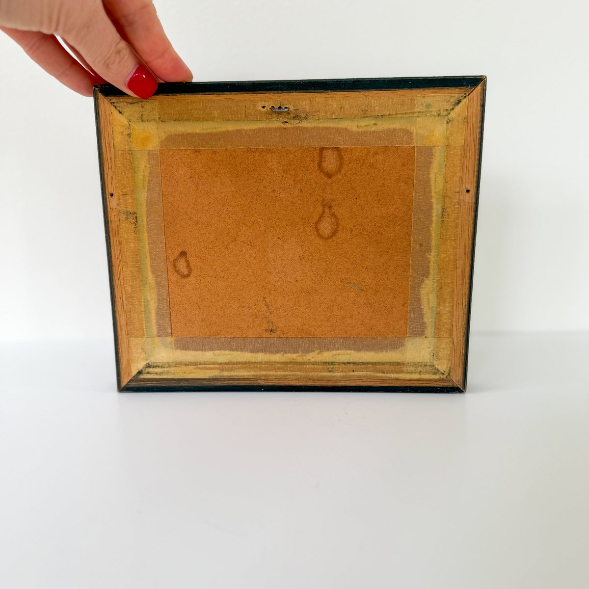 Antique Italian Cloister Print in Green and Gold Frame
