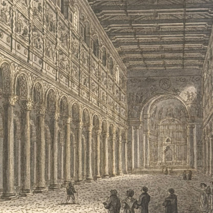 Framed Vintage Rome Basilica Architectural Print