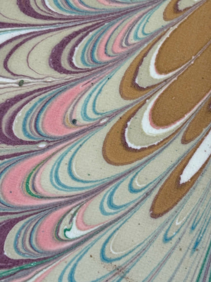 Handcrafted Marbled Empire Lampshade in Pastel Jewel Tones