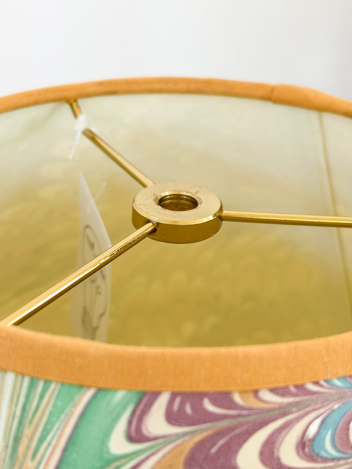 Handcrafted Marbled Empire Lampshade in Pastel Jewel Tones