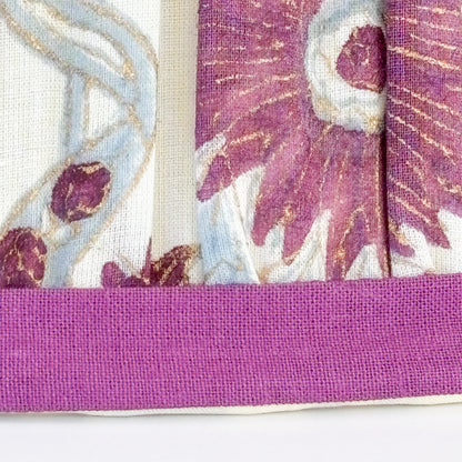 Purple Floral Pleated Lampshade