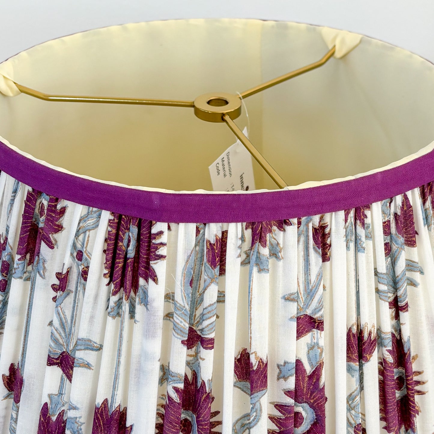 Purple Floral Pleated Lampshade