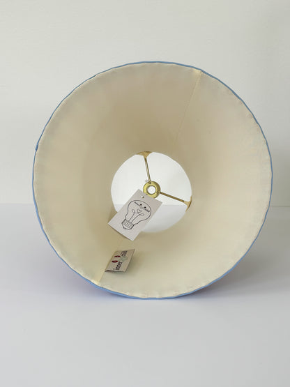 Red and Blue Stripe Pleated Empire Lampshade - 10 inches