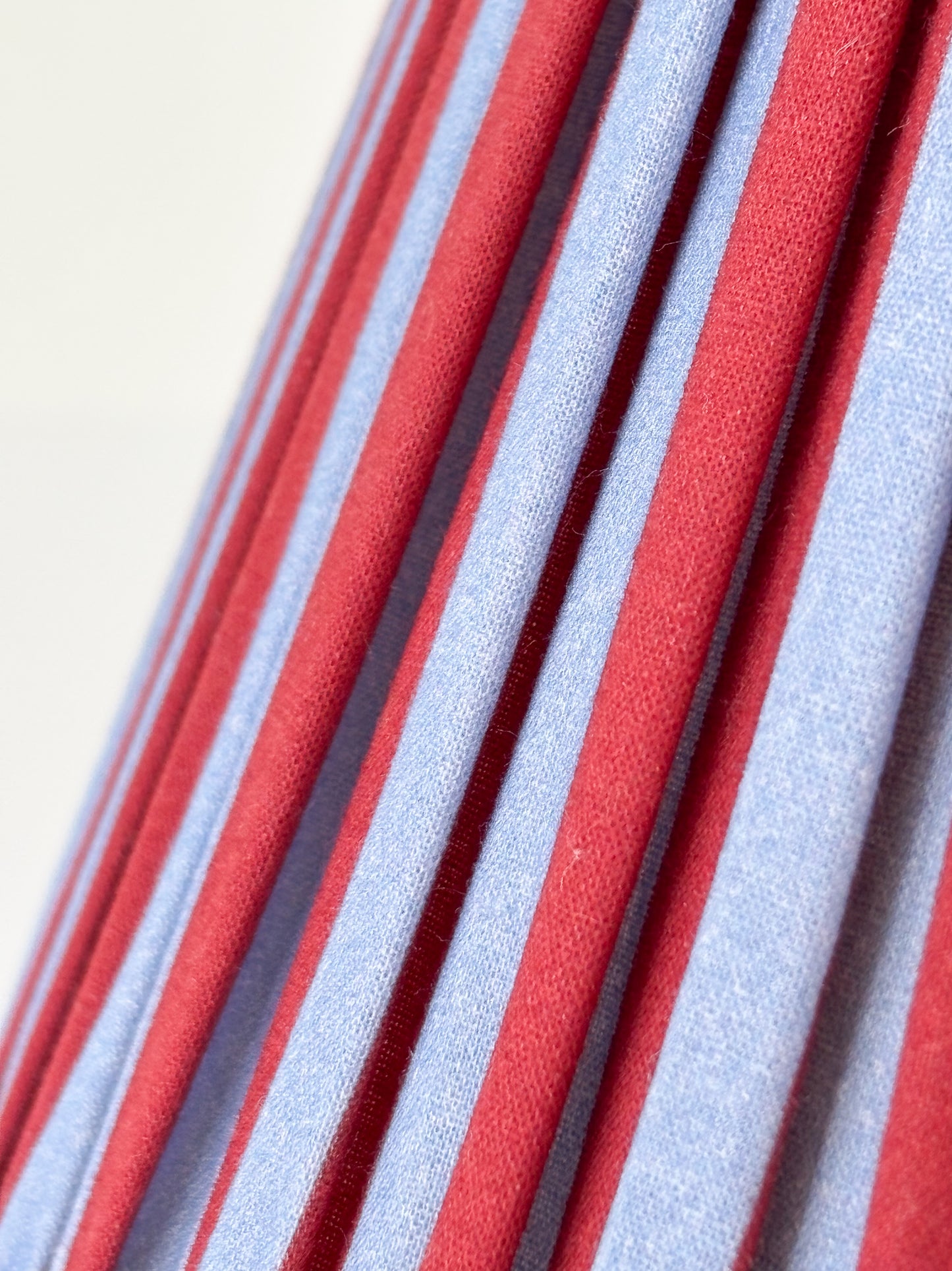 Red and Blue Stripe Pleated Empire Lampshade - 10 inches