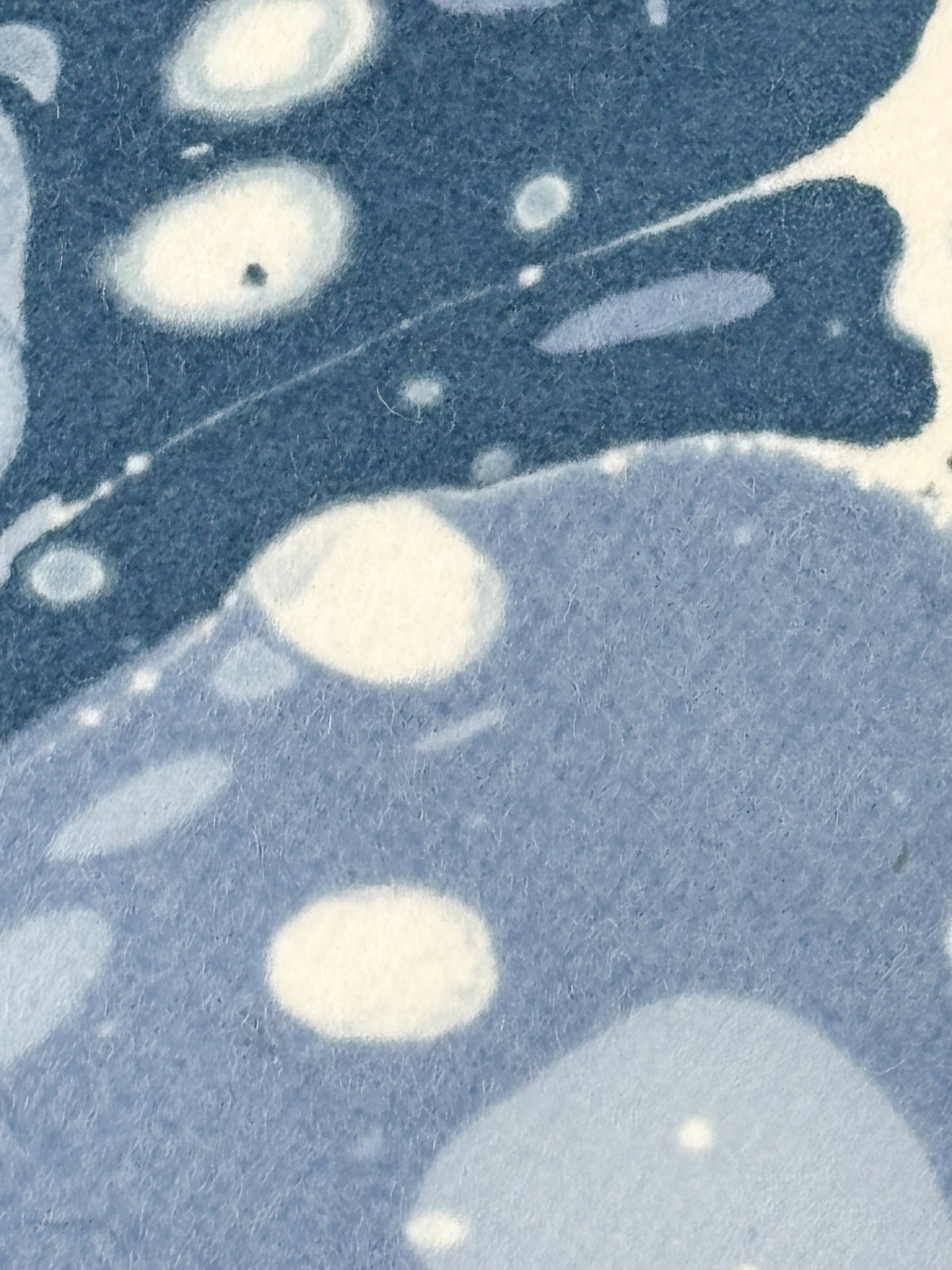 Blue Hand-Marbled Chandelier Clip On Sconce