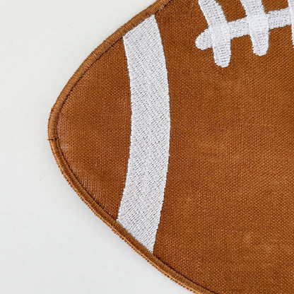 Linen Football Cocktail Napkins (Set of 4)