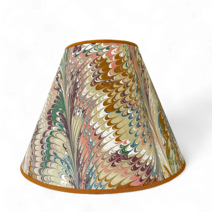 Handcrafted Marbled Empire Lampshade in Pastel Jewel Tones