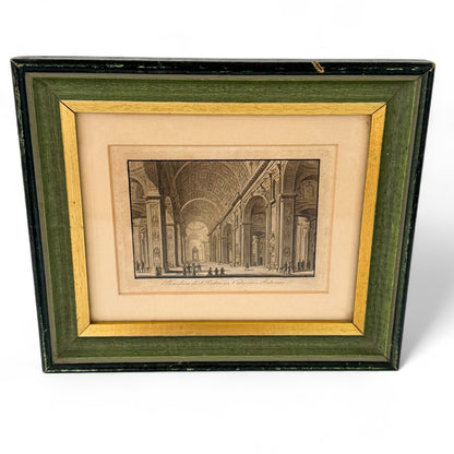 Antique St Peter’s Basilica Interior Print
