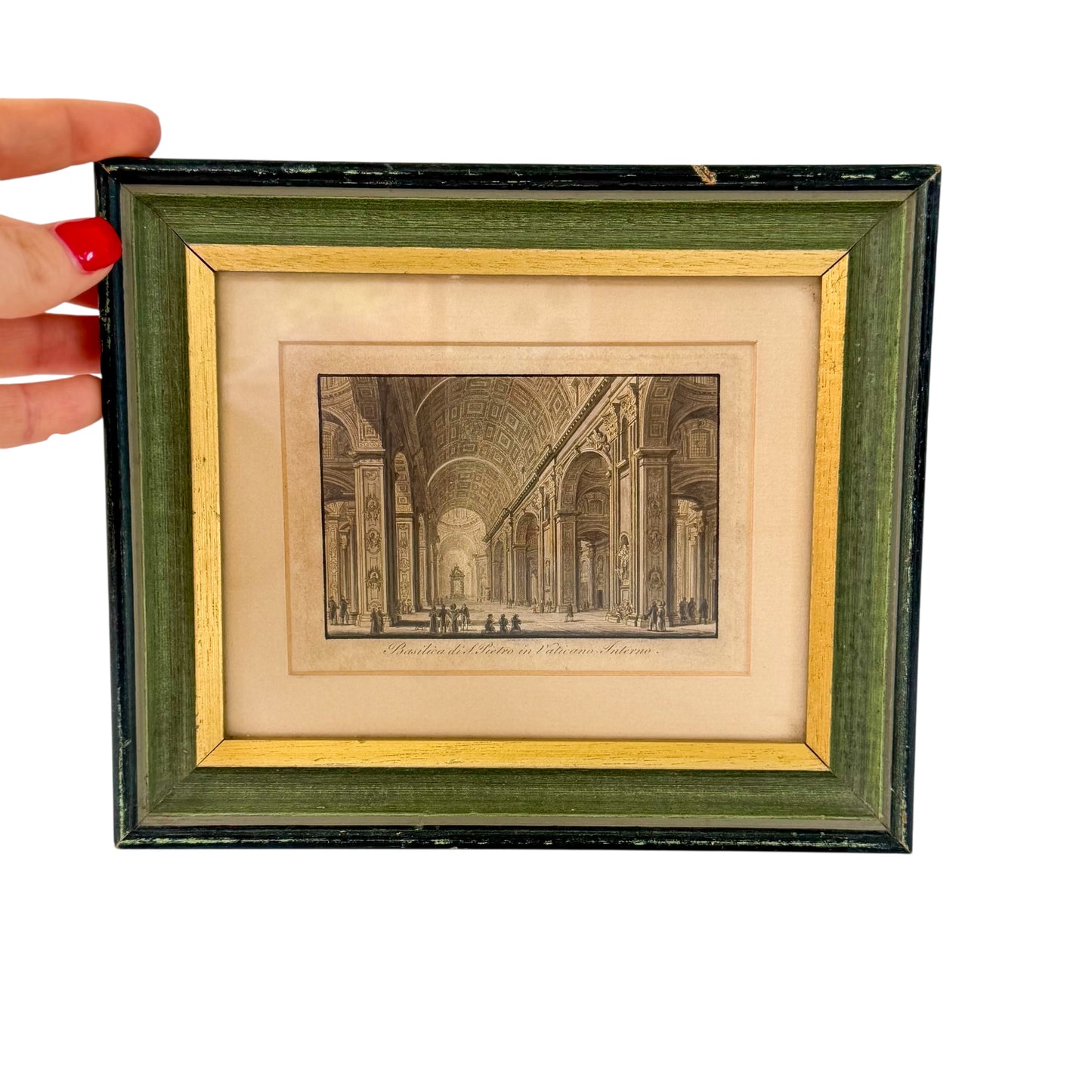 Antique St Peter’s Basilica Interior Print