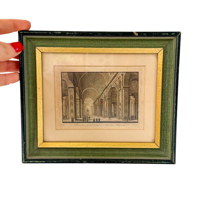 Antique St Peter’s Basilica Interior Print