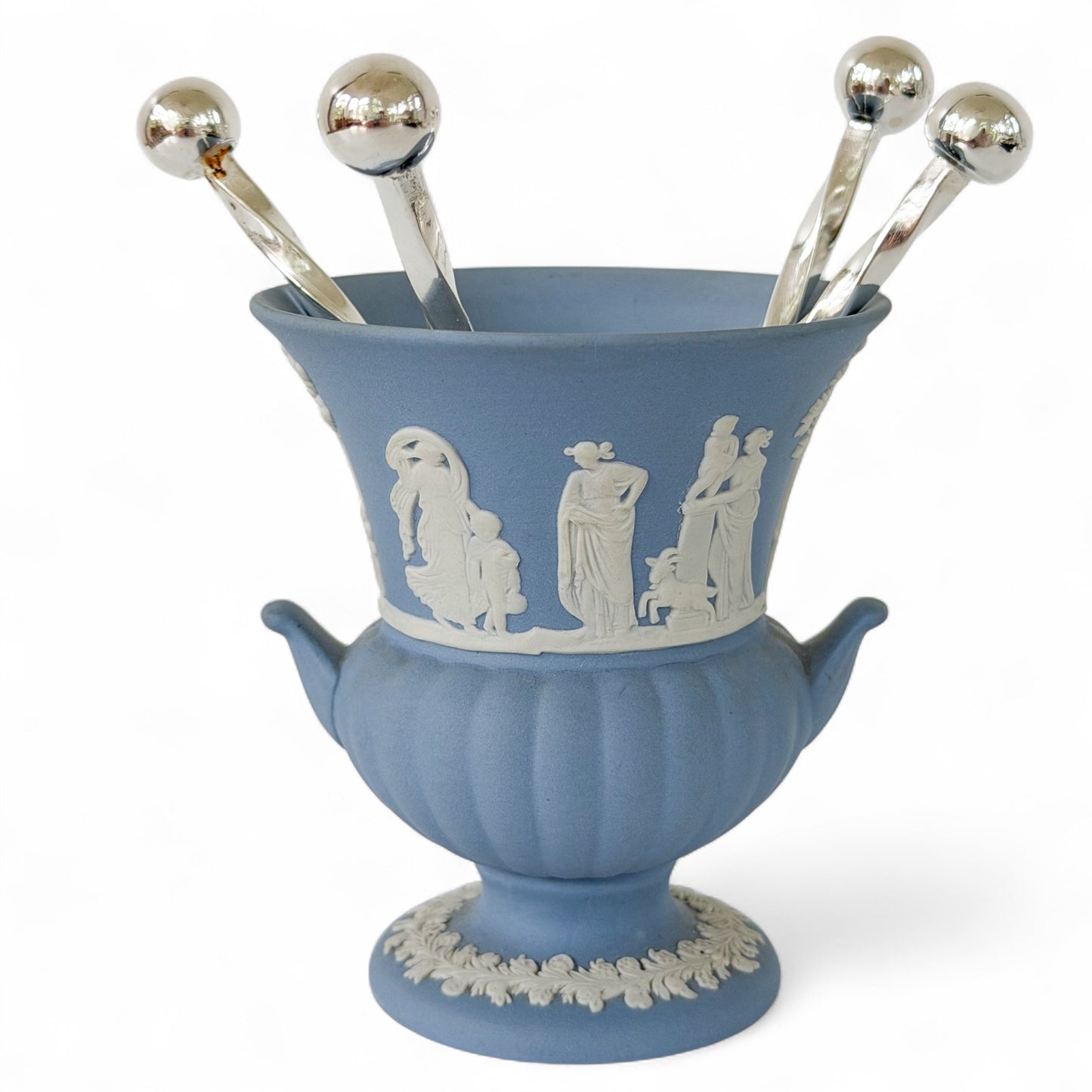 Wedgewood Blue Jasperware Urn