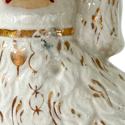 Antique Victorian Staffordshire Spaniel Dogs