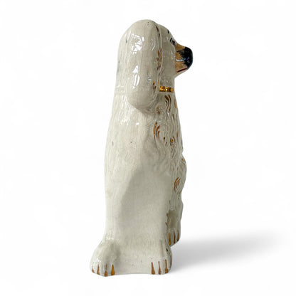 Antique Victorian Staffordshire Spaniel Dogs