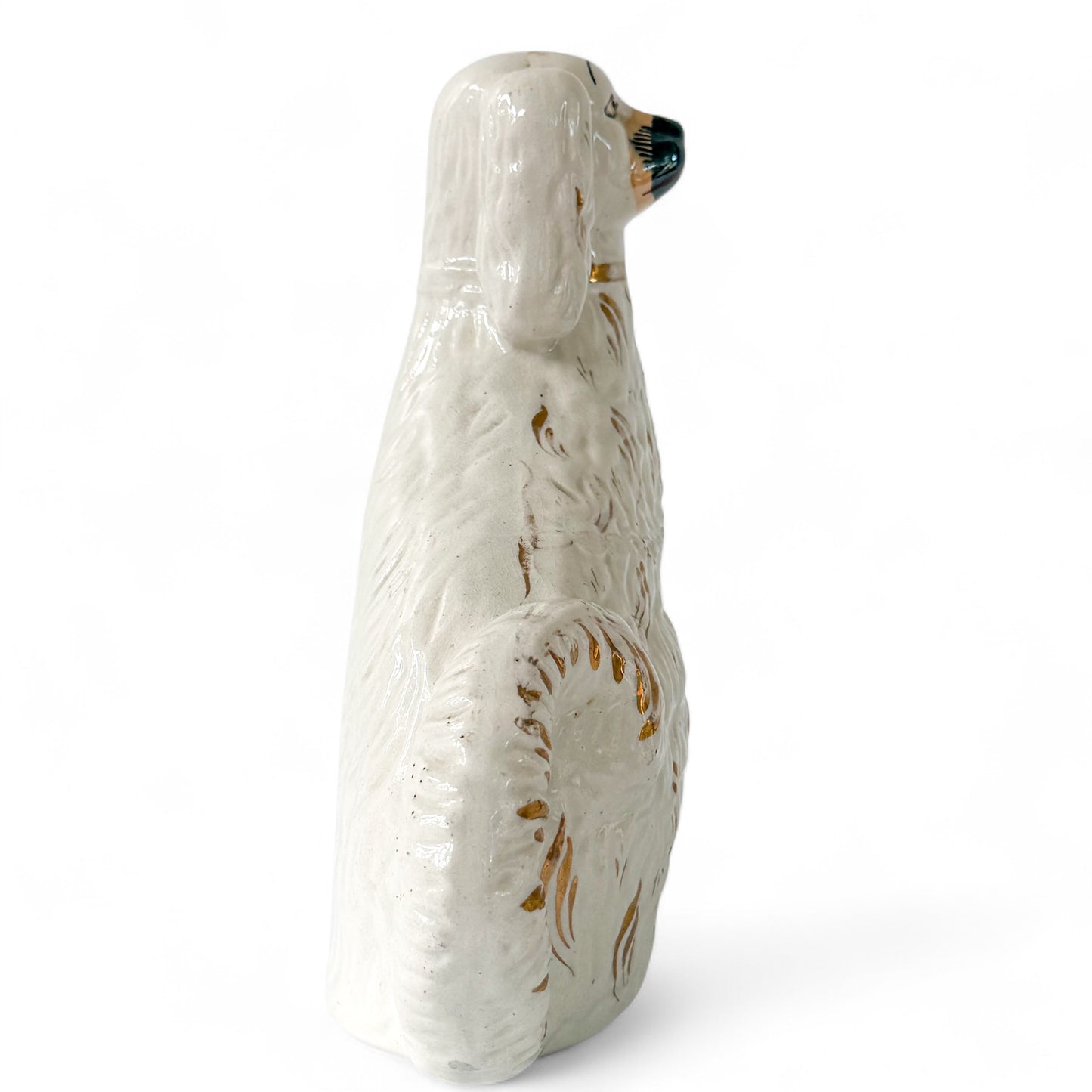 Antique Victorian Staffordshire Spaniel Dogs