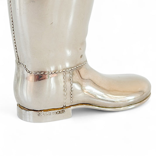 Vintage Silverplate Riding Boot Jigger/Vessel