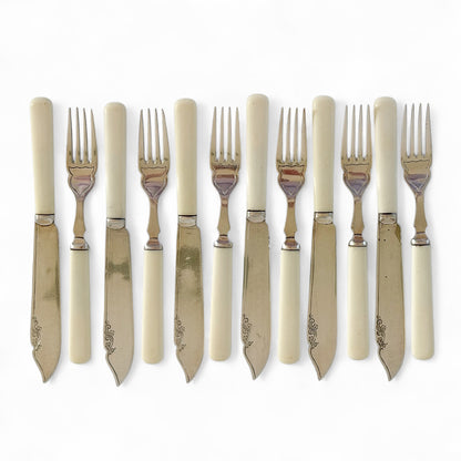Vintage Silverplate Fish Knife and Fork Set | EPNS