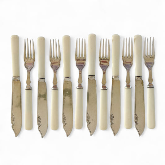 Vintage Silverplate Fish Knife and Fork Set | EPNS
