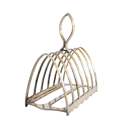 Antique Walker and Hall English Silverplate Toast Rack