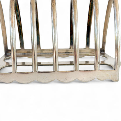Antique Walker and Hall English Silverplate Toast Rack