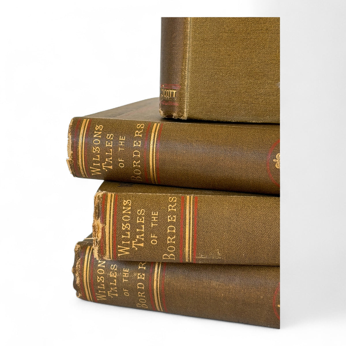 1888 Scottish Tales Antique Book Set of Four