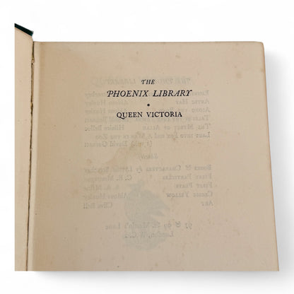 Vintage Green Queen Victoria Book by Lytton Strachey