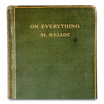 Antique Hilaire Belloc On Anything & On Everything Books