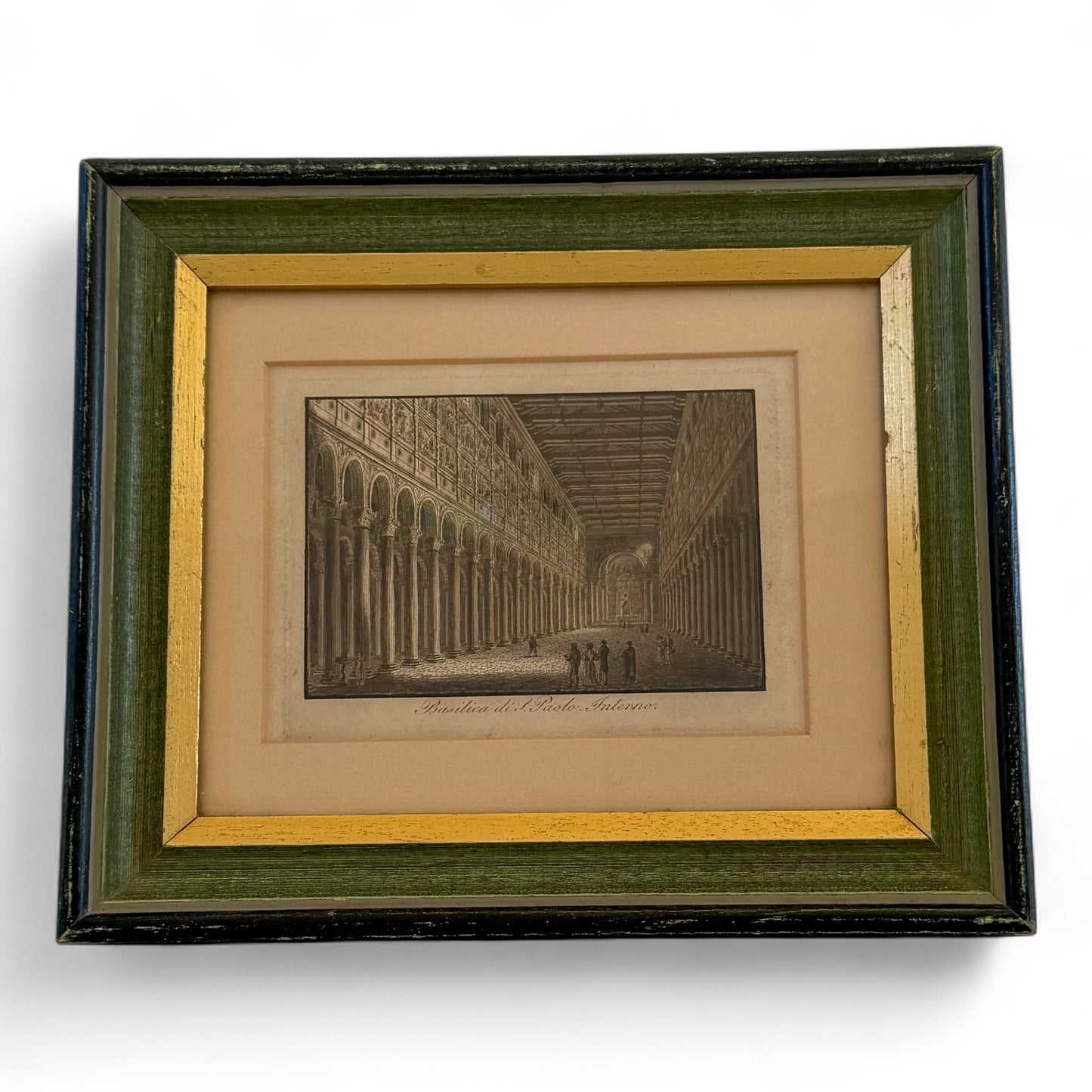 Framed Vintage Rome Basilica Architectural Print