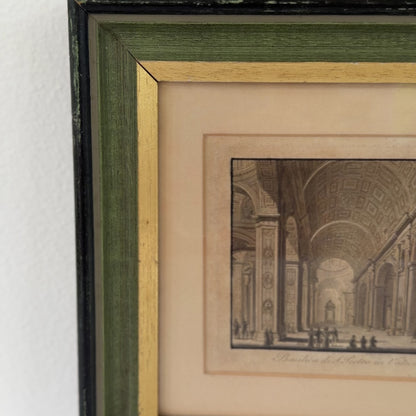Antique St Peter’s Basilica Interior Print